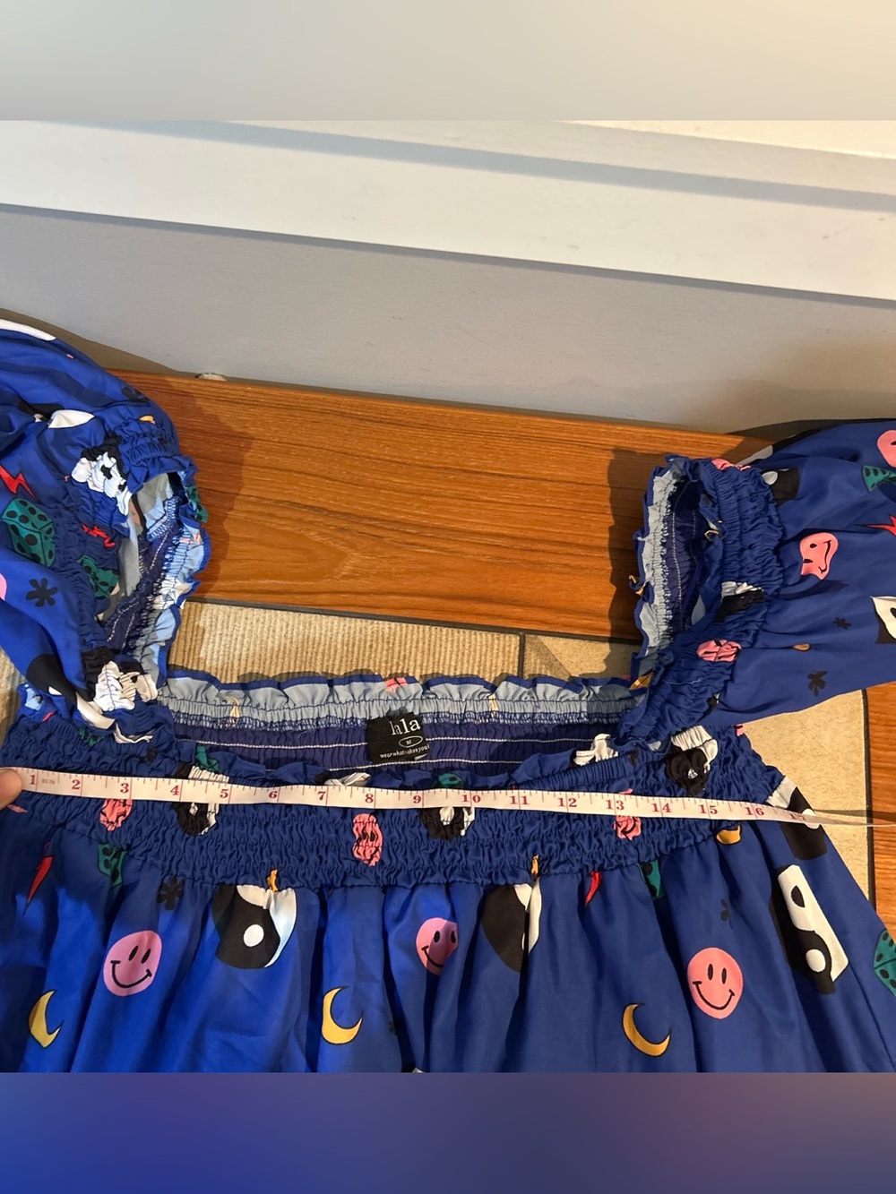Dressed in LALA Blue Yin-Yang & Smiley Dress - Picture 3 of 6